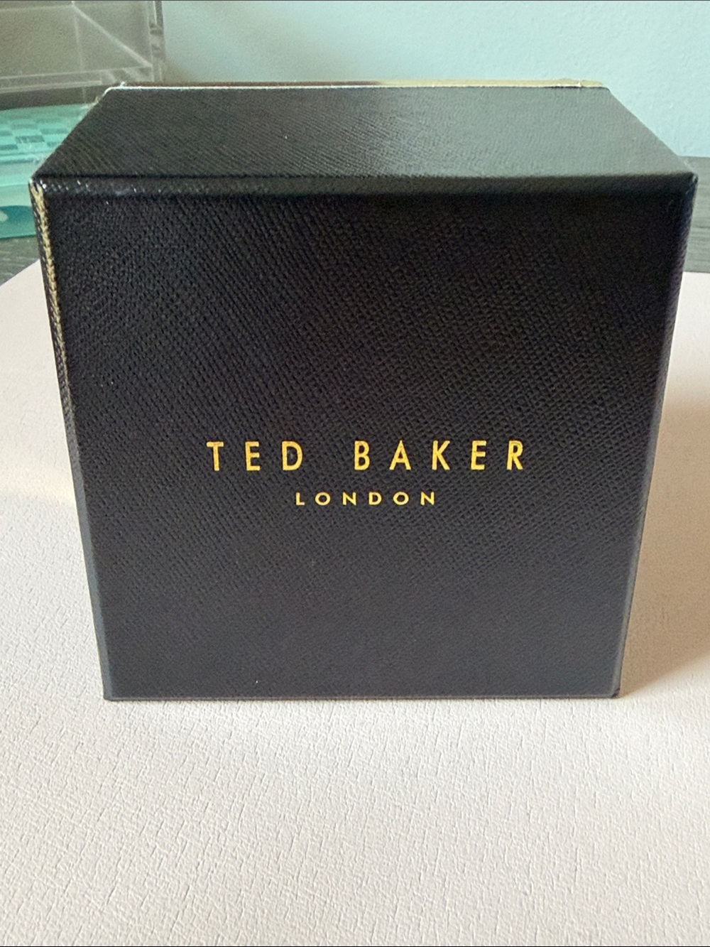 Ted Baker Gold-Tone Case Watch with Black Dial and White Strap - Picture 4 of 4